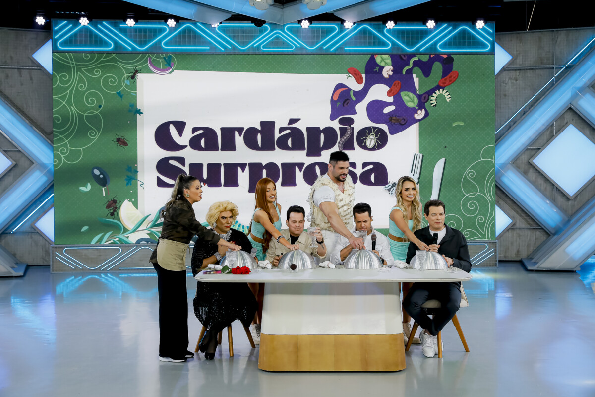 Bailarinas do Domingo Legal revelam pratos do Cardápio Surpresa para João Neto & Frederico